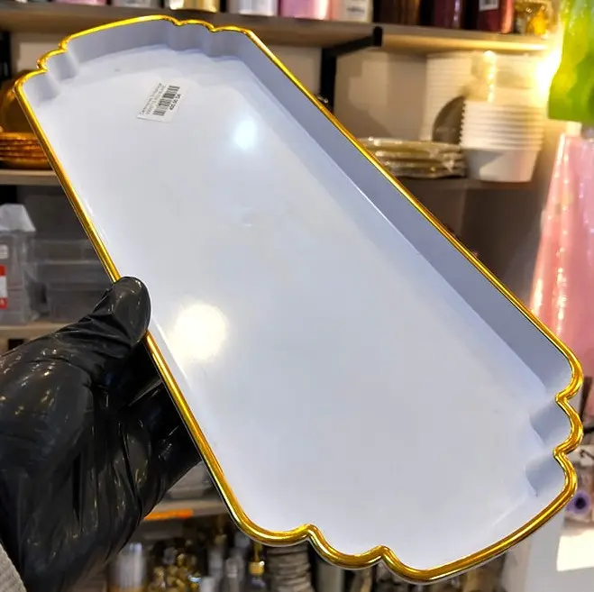 ASSIETTE REG BLANC DORE GM