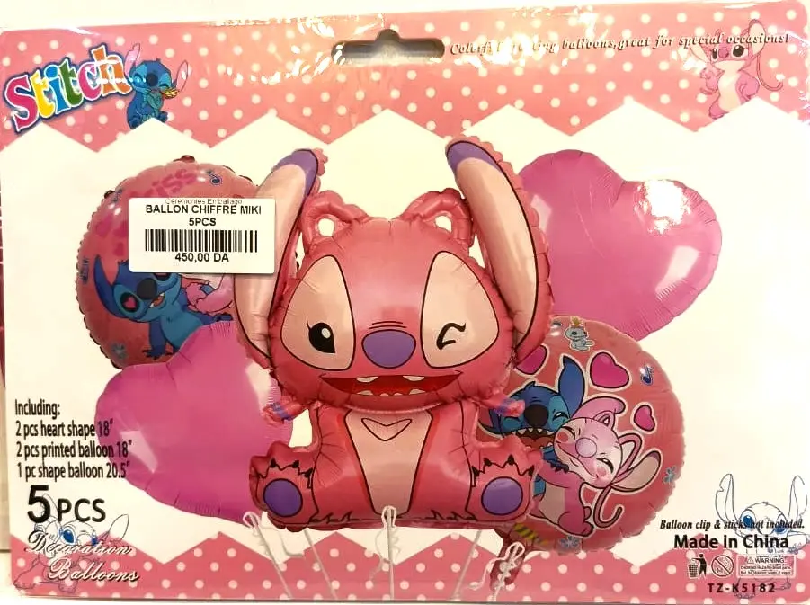 BALLON CHIFFRE MIKI 5PCS