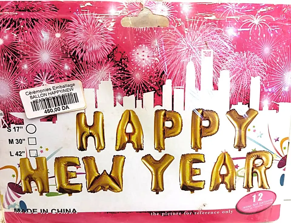 BALLON HAPPY/NEW YEAR/BONNE FETE