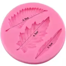 MOULE SILICONE PATE A SUCRE 3FEUILLES