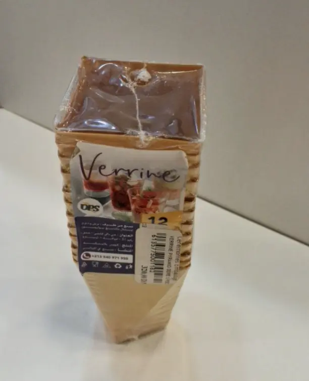 Verrine Diamond Doree Sans Couvert 12Pcs