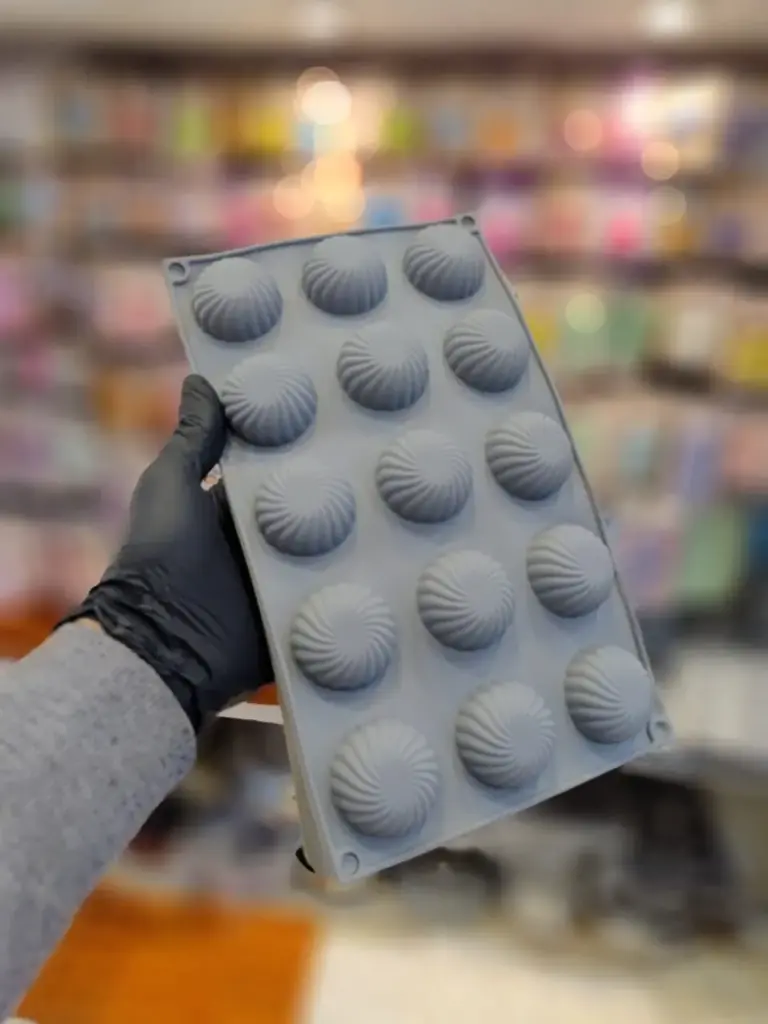 Moule Silicone Tourbillon Gris 15Pcs