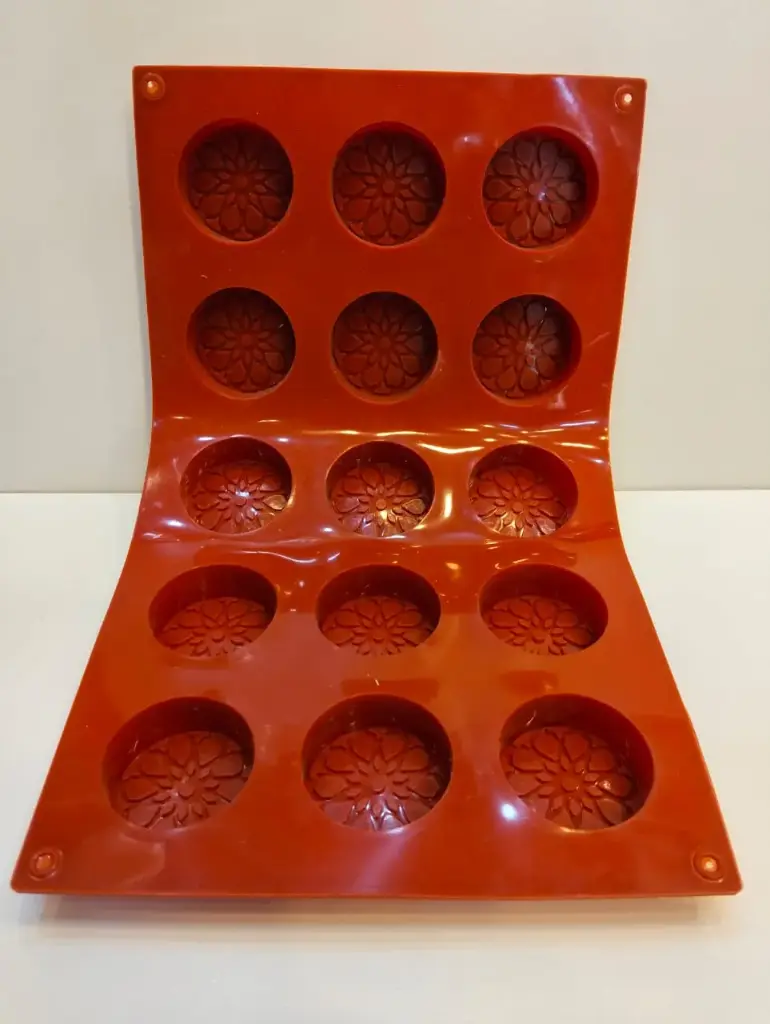 MOULE SILICONE CHOCOLAT ROND ARABESQUE 15PCS