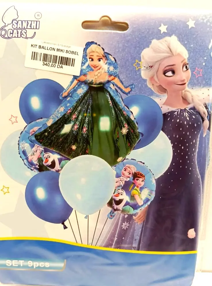 BALLON MIKI FROZEN 9PCS