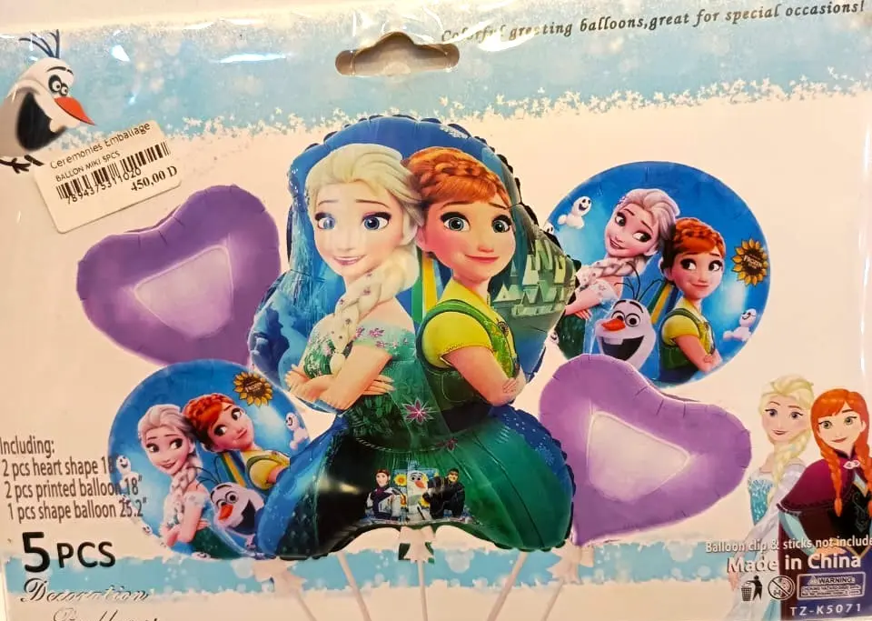 BALLON MIKI FROZEN 5PCS