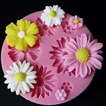 MOULE SILICONE PATE A SUCRE FLEUR MARGUERITE