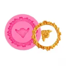 MOULE SILICONE PATE A SUCRE CADRE ROND
