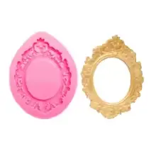 MOULE SILICONE PATE A SUCRE CADRE OVAL