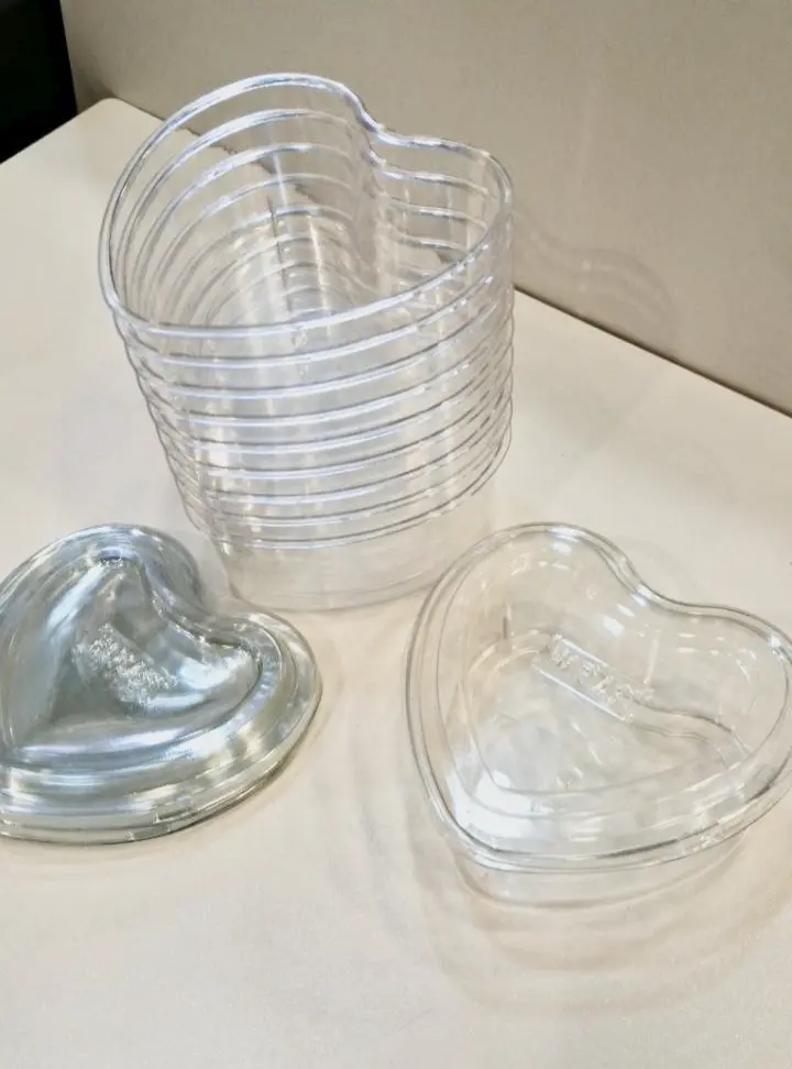 Verrine Coeur Avec Couvert 10Pcs