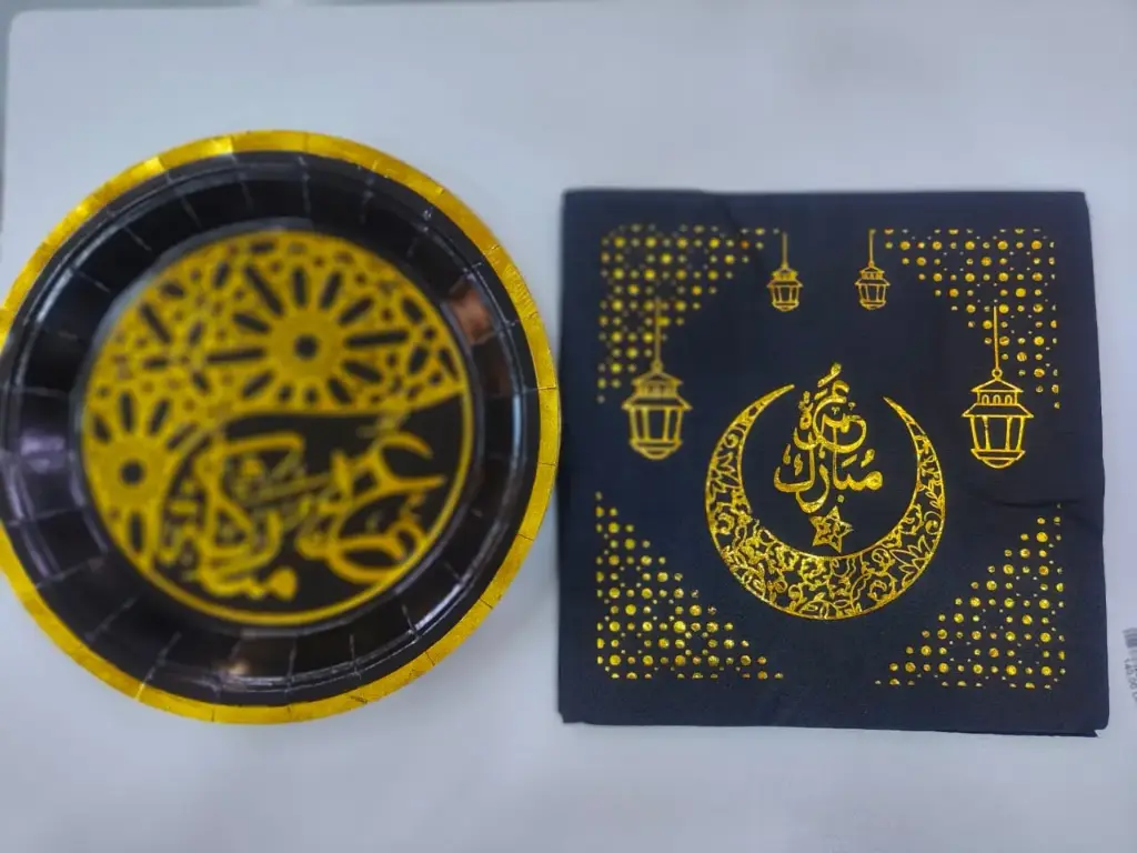 ASSIETTE+SERVIETTE OMRA 10PCS