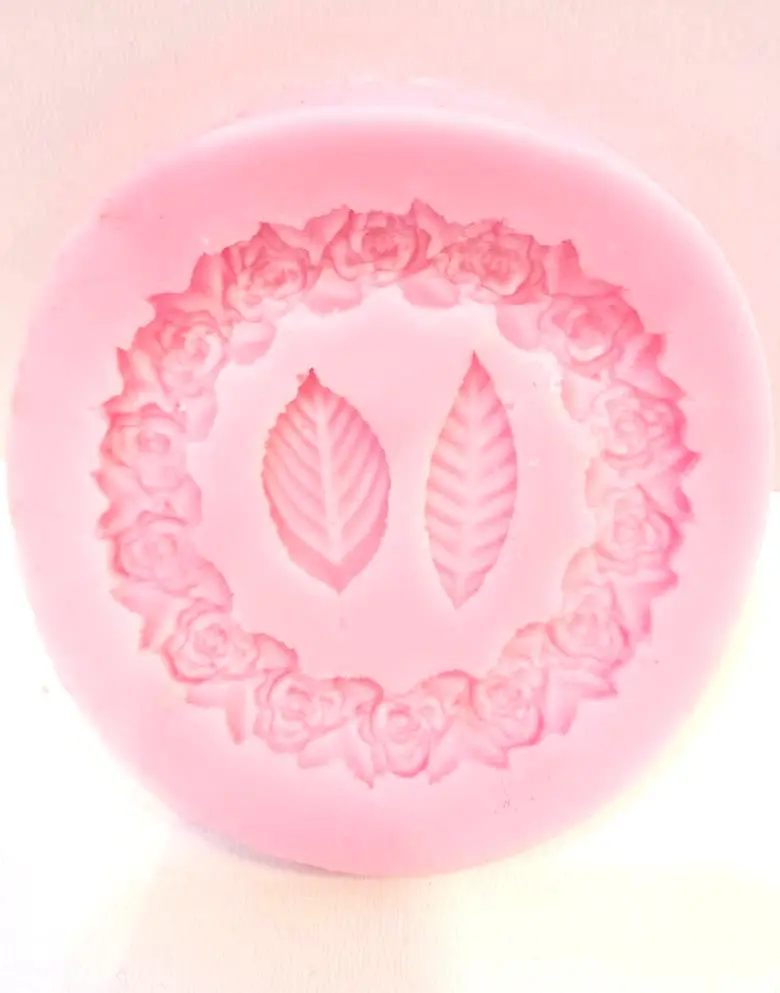 MOULE SILICONE PATE A SUCRE CADRE 2 FEUILLES