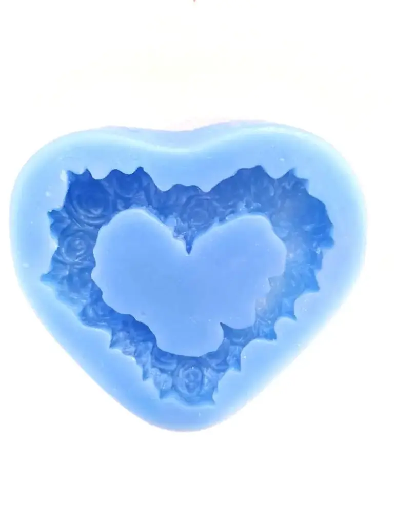 MOULE SILICONE PATE A SUCRE CADRE COEUR