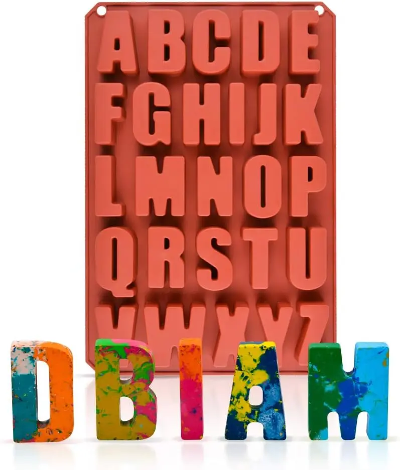 Moule Silicone Rouge Alphabet GM