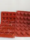 Moule.silicone coeur 24pcs rouge