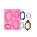 MOULE SILICONE PATE A SUCRE 4 CADRE OVAL