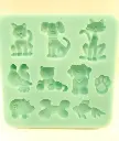 MOULE SILICONE PATE A SUCRE ANIMAUX CARREE