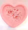 MOULE SILICONE PATE A SUCRE COEUR 2FLEURS