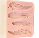 MOULE SILICONE PATE A SUCRE 4 PLUMES