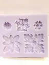 MOULE SILICONE PATE A SUCRE FLEUR CARRE
