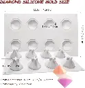 Moule Silicone Diamond Blanc 8Pcs